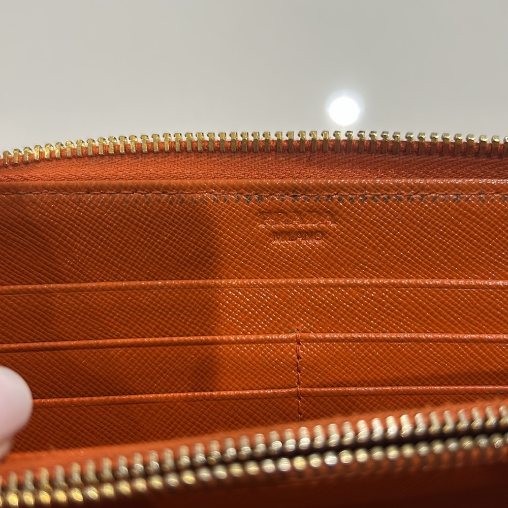 Prada Orange zipper wallet - Picture 5 of 12